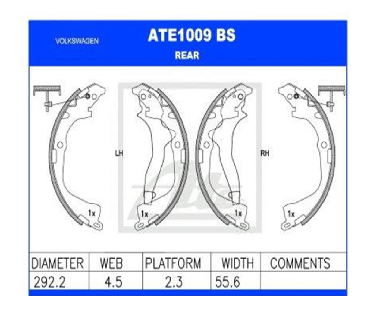 VW AMAROK REAR BRAKE SHOES