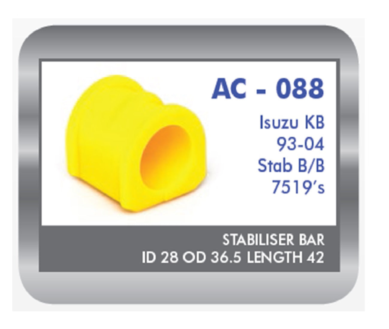 STAB BAR BUSH ISUZU 93-04