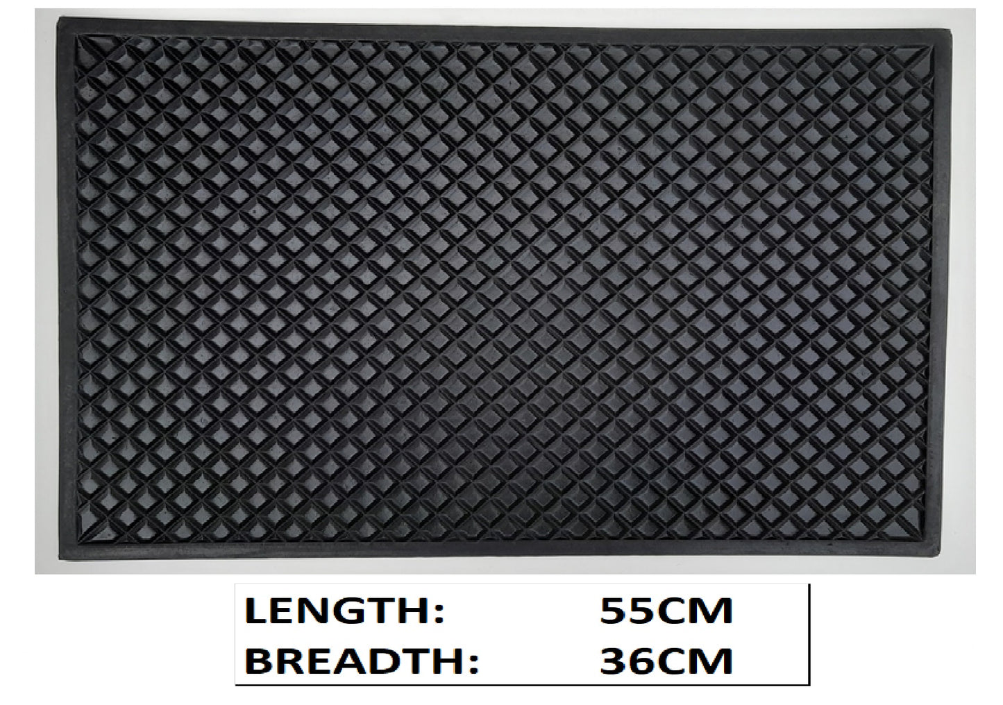 BLACK RUBBER MAT (DIAMOND PATT