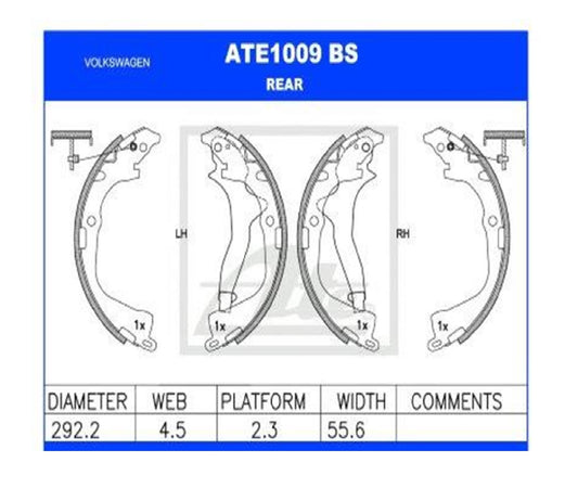 VW AMAROK REAR BRAKE SHOES