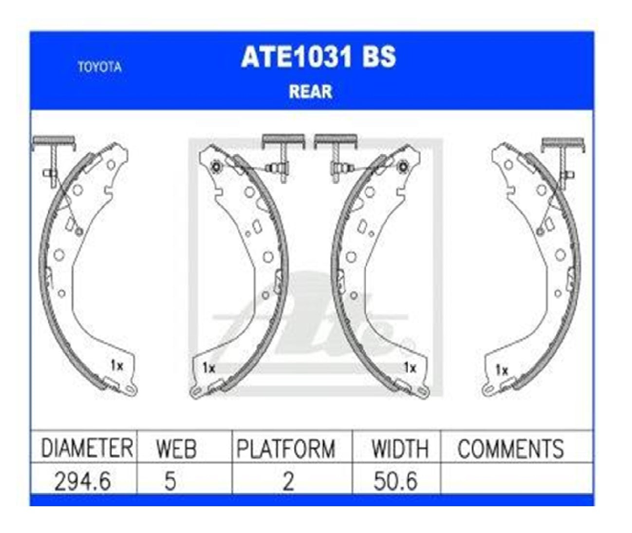 TOYOTA QUANTUM BRAKE SHOE