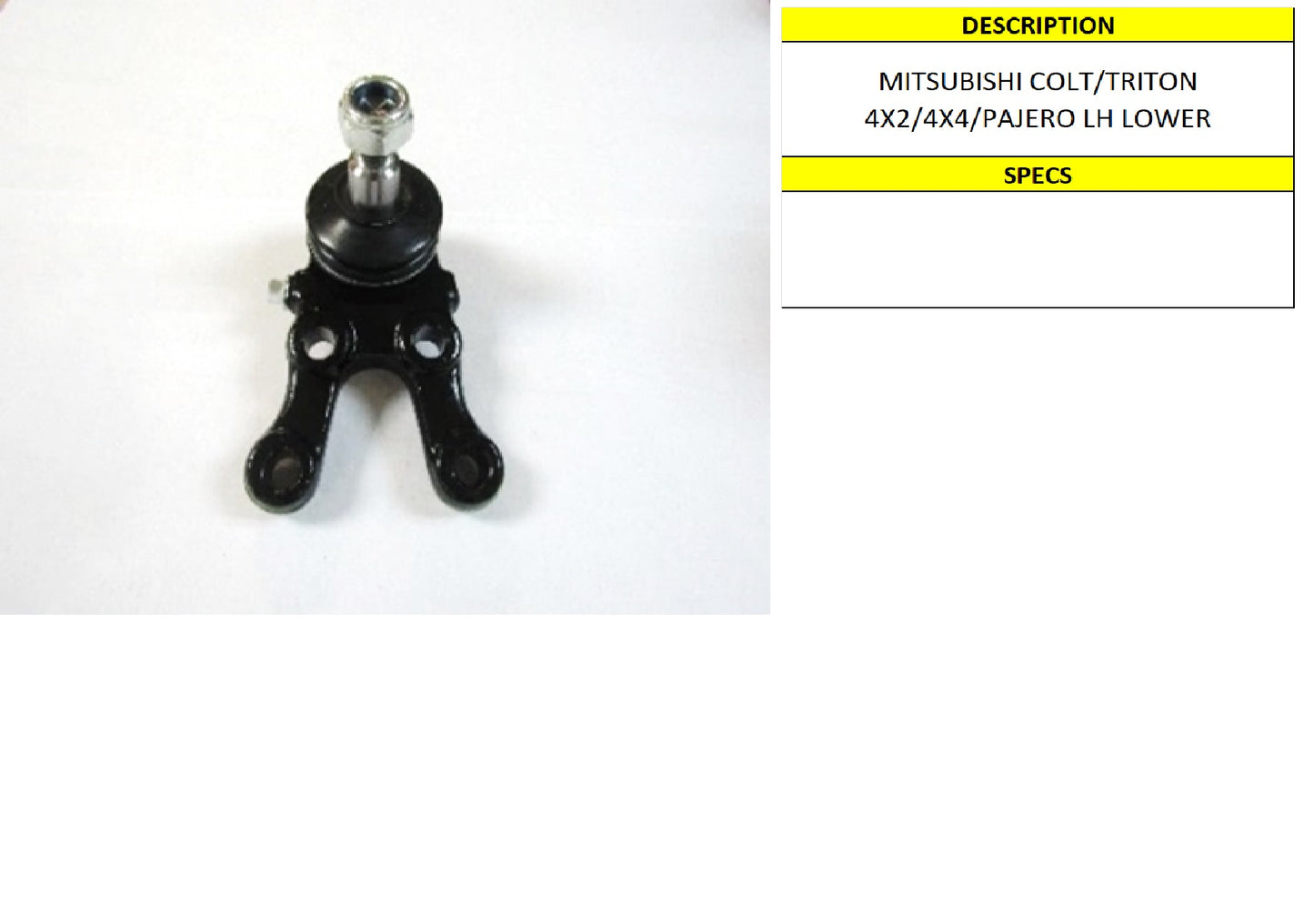 COLT/TRITON 4X2/4X4/PAJERO LH
