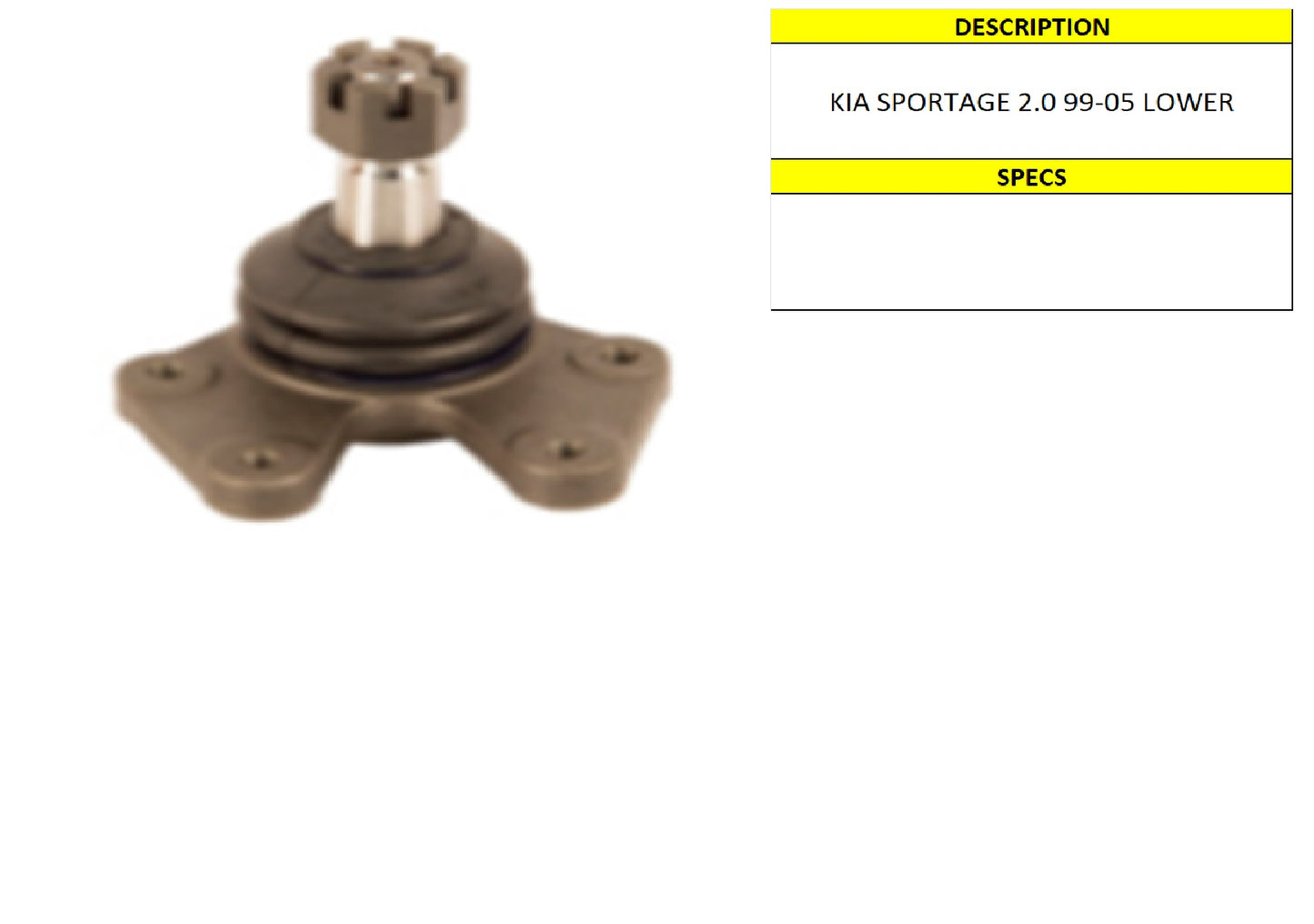 SPORTAGE 2.0 99-05 LOWER