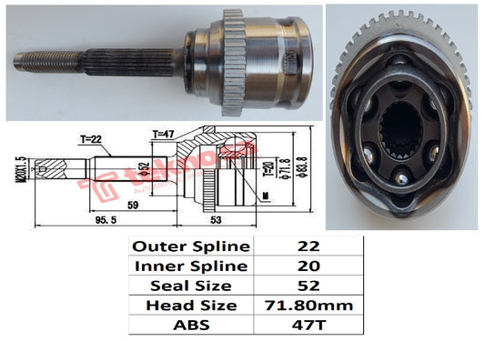 SPARK 1.2 2010- ABS OUTTER