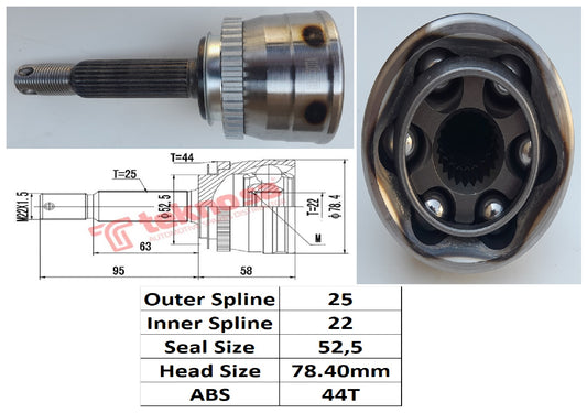 ACCENT 2/3 2000- ABS OUTTER