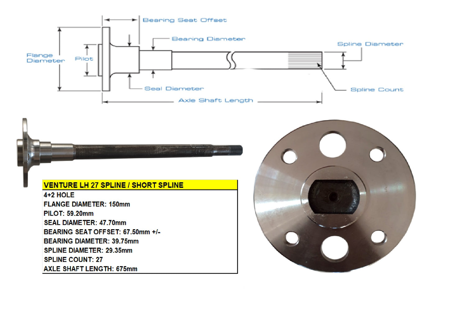 VENTURE LH 27 SPLINE / SHORT S