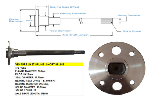 VENTURE LH 27 SPLINE / SHORT S