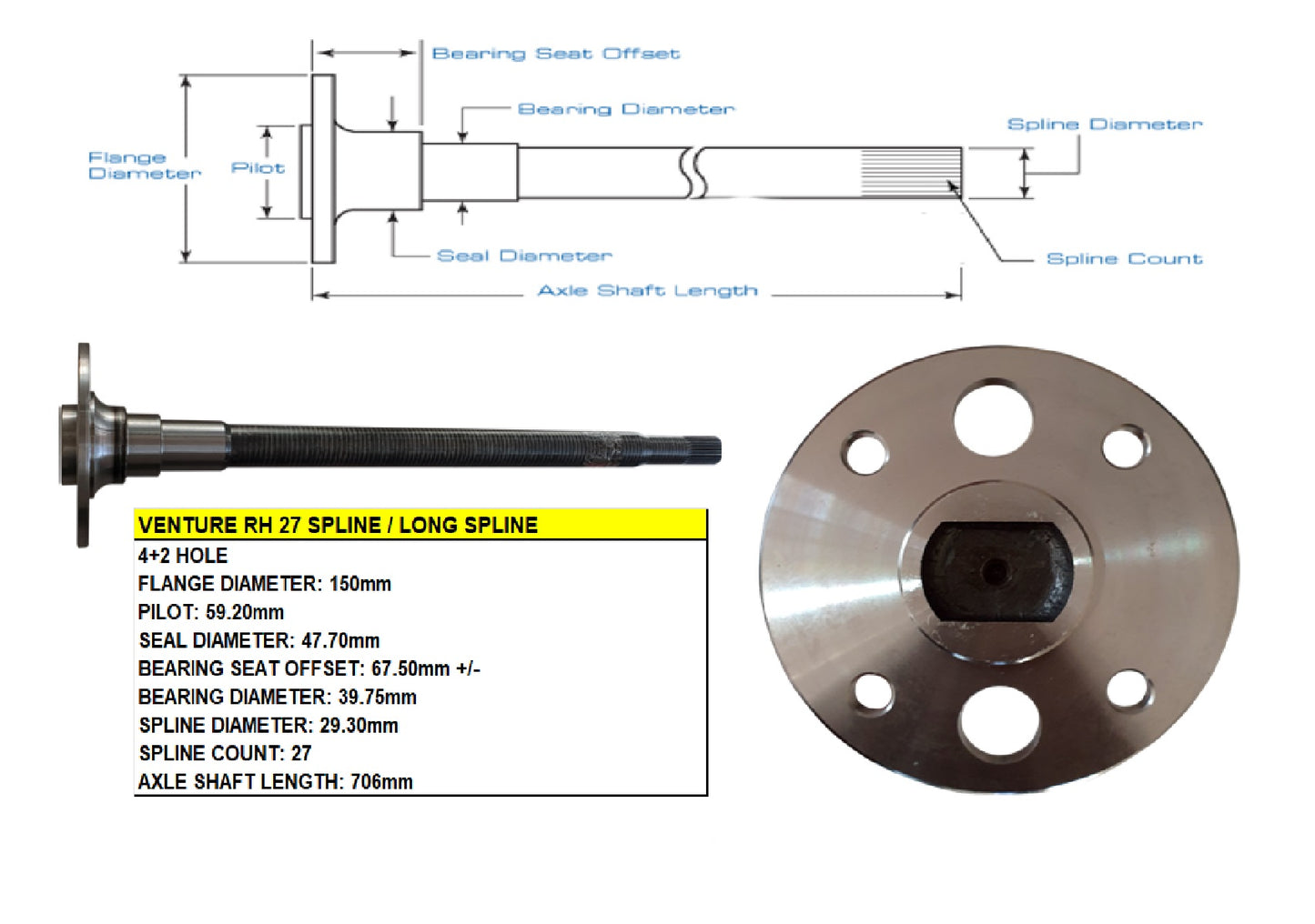 VENTURE RHS 27SP/LONG SPLINE