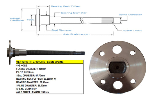 VENTURE RHS 27SP/LONG SPLINE