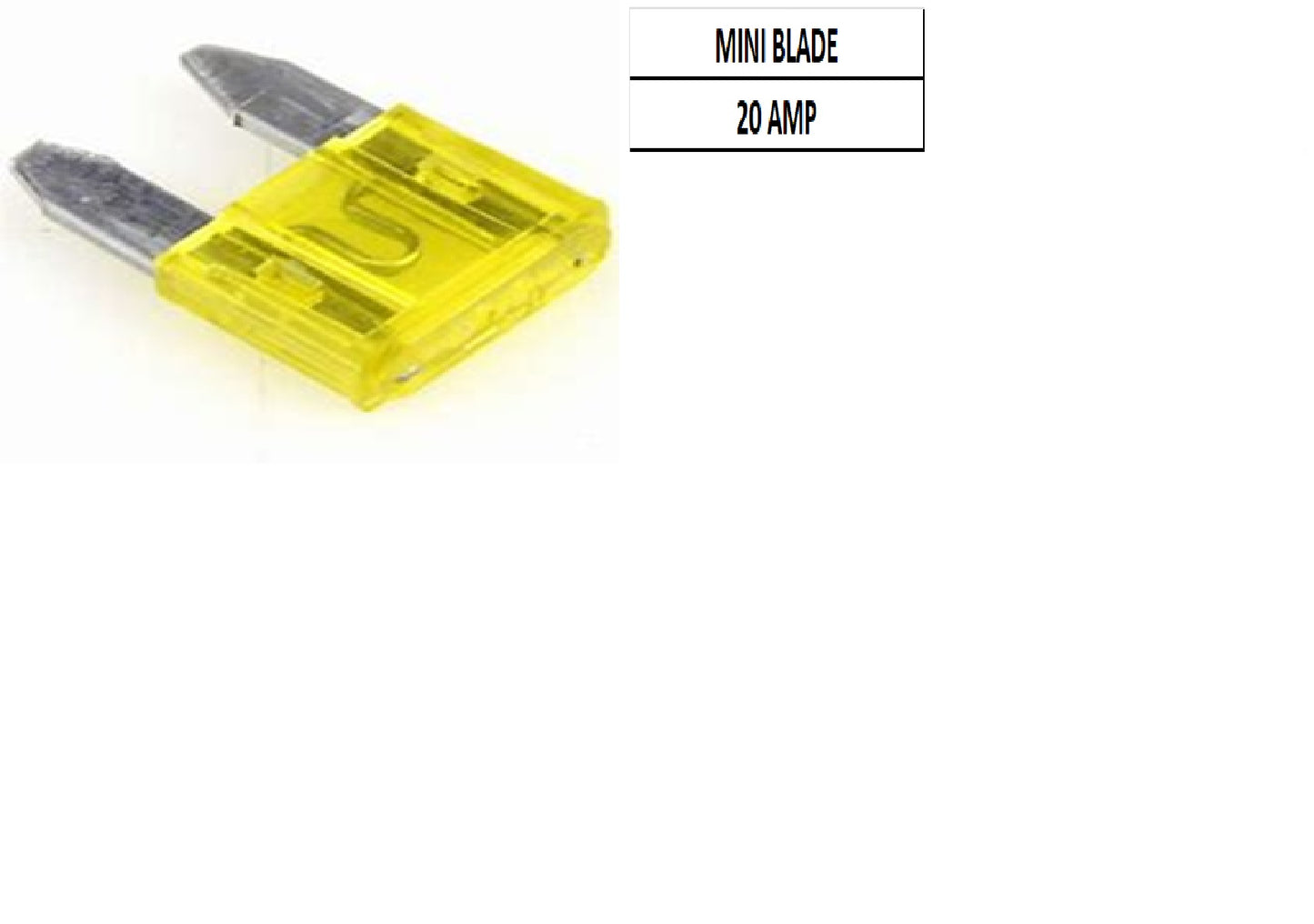 20A MINI BLADE (100PCS/BOX)