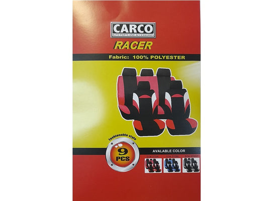 SEAT COVER 9PCS BLUE RACER