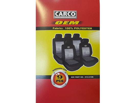 TOYOTA BADGE SEAT COVER 9PC