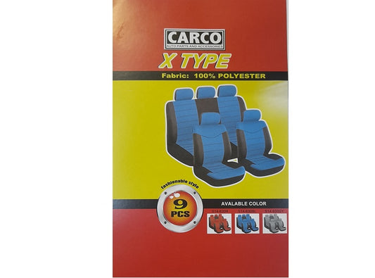 9PC BLUE SEAT COVER X-TYPE