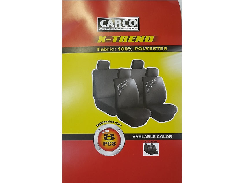 8 PC SEAT COVER BLACK X-TREND