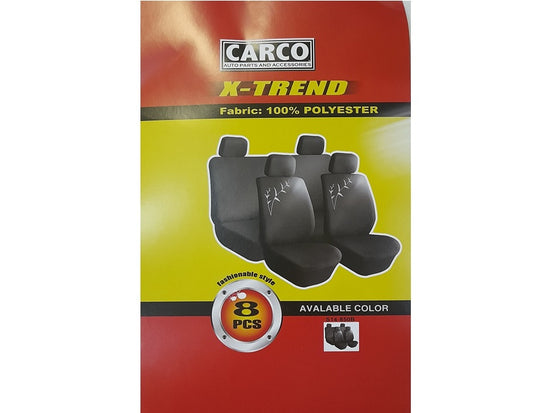 8 PC SEAT COVER BLACK X-TREND