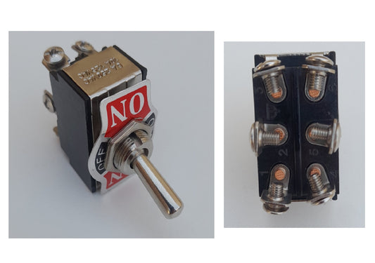 3 WAY TOGGLE SWITCH METAL 6 PI