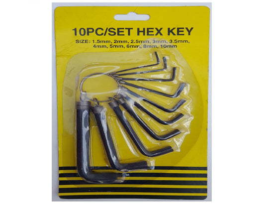 10 PCS INNER HEX WRENCH SET