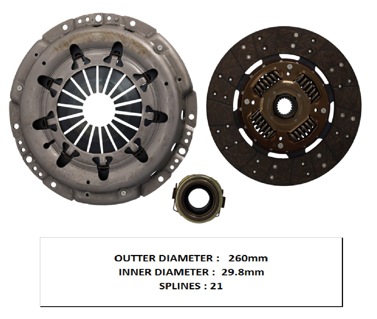 HILUX/QUANTUM 2.5D 05- (260MM